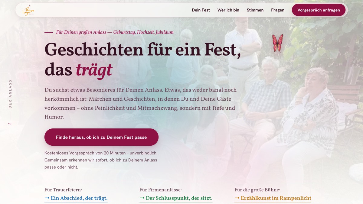 Webseite von Philipp Layer — Erzählkünstler